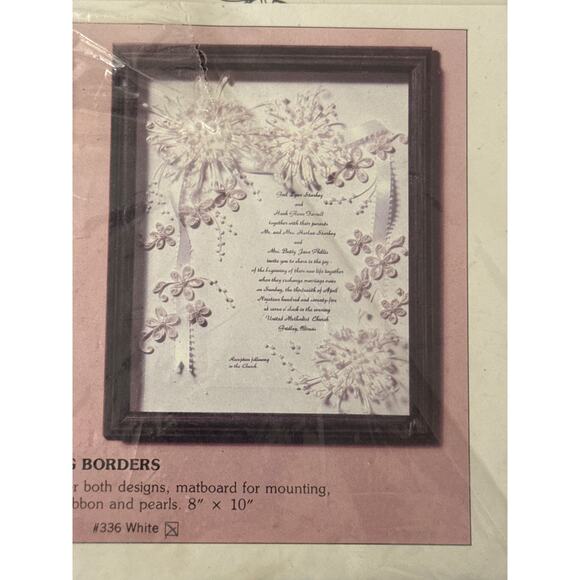 Vintage 1979 Quill Art Quilling Kit White Wedding Borders - Picture 4 of 8